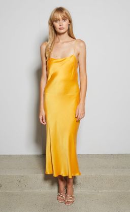 Bec & Bridge Classic Midi Dress In Sunray Size 10 for rent on The Volte - image 1