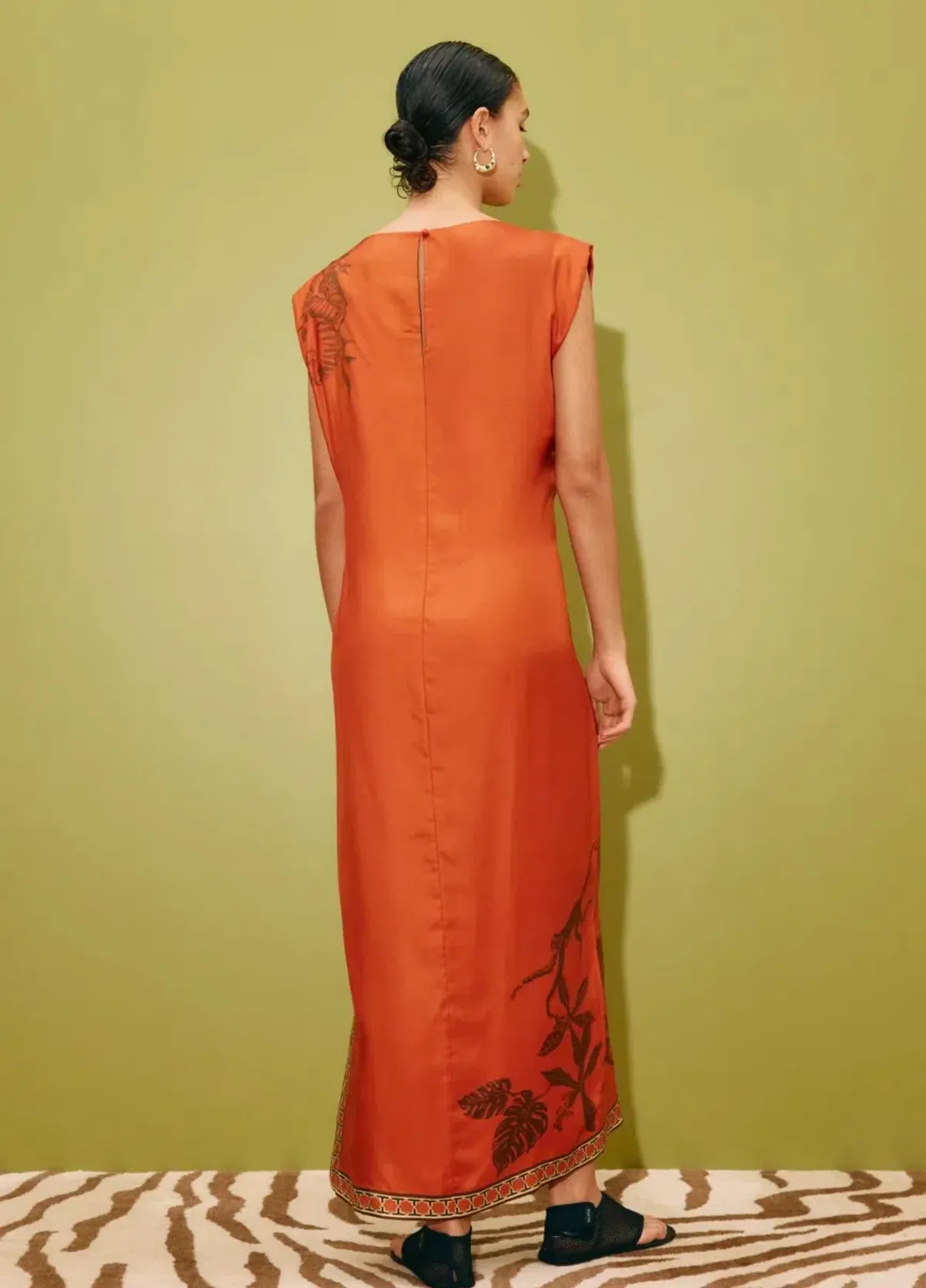 Alémais Monkey Dance Silk Midi Dress Size 16AU - Image 3