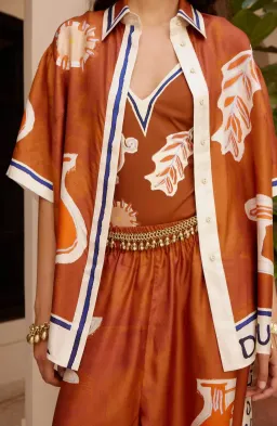 Alémais soleil d'amour tapered silk pant size 14 for rent on The Volte - image 2