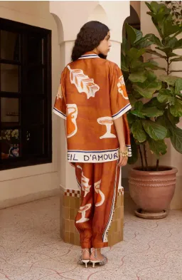 Alémais soleil d'amour tapered silk pant size 16AU for rent on The Volte - image 4