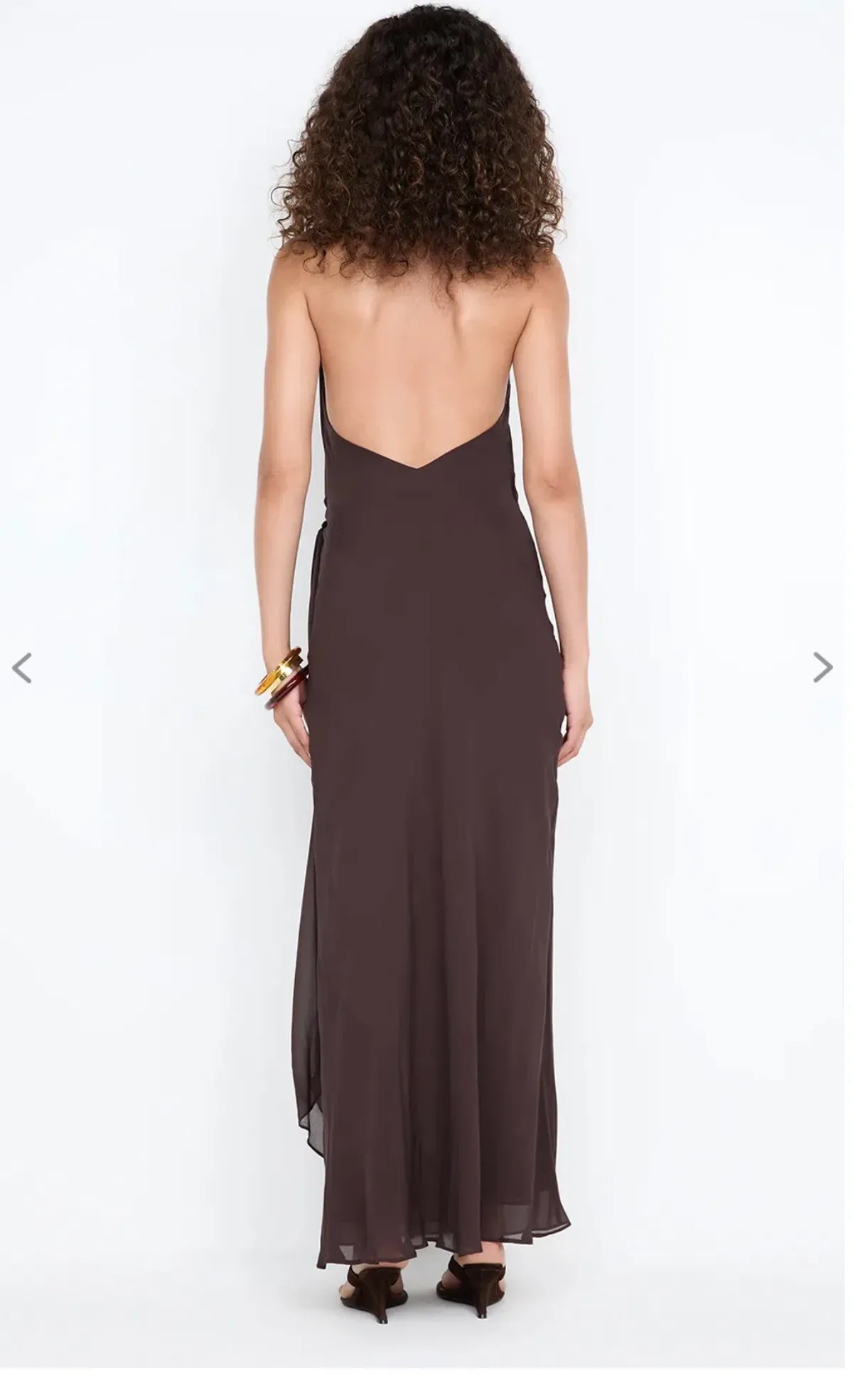 SONEVA WRAP DRESS - DARK CHOCOLATE  - Image 2