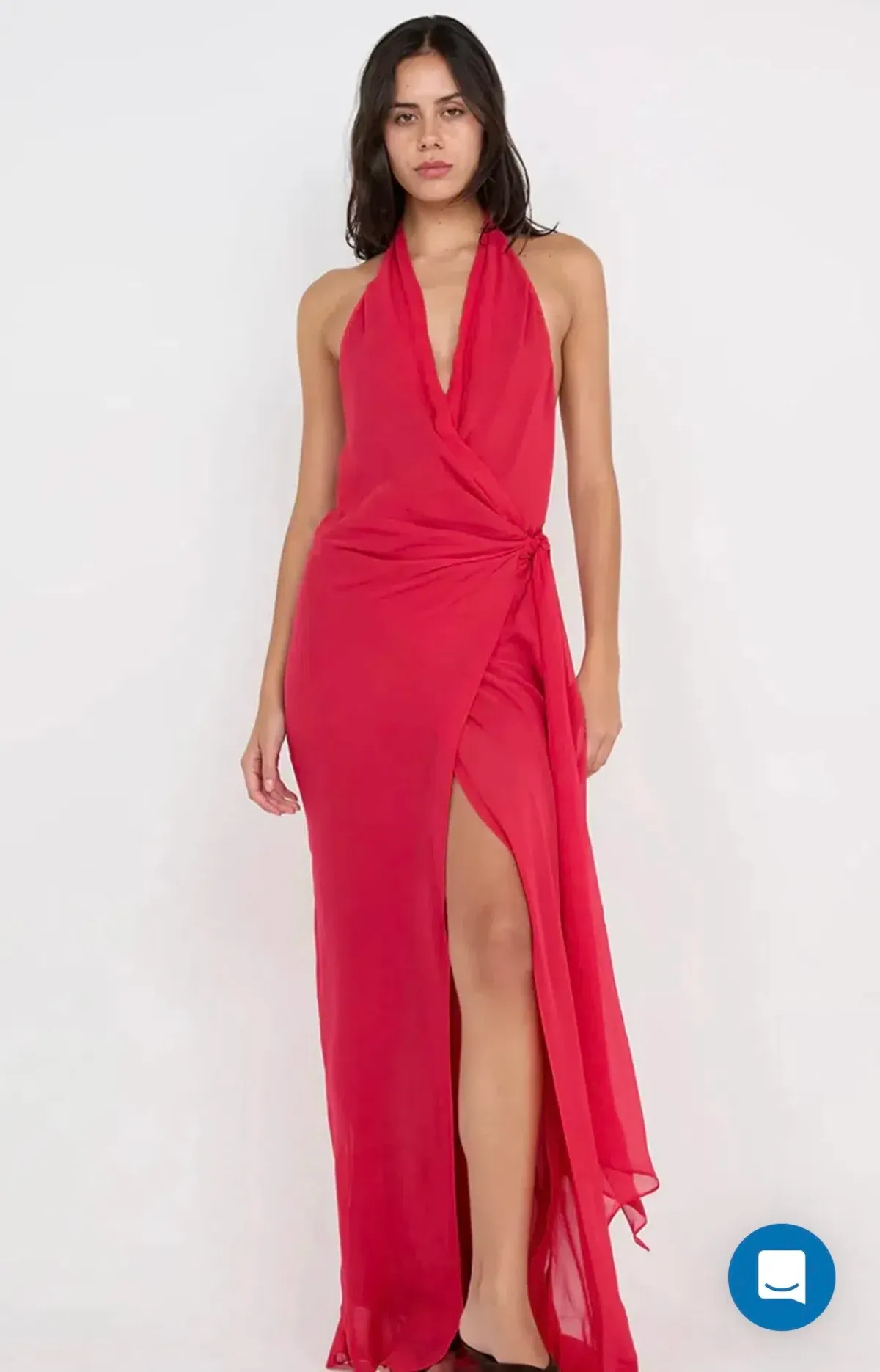 BEC AND BRIDGE SONEVA WRAP DRESS IN STRAWBERRY - Image 1