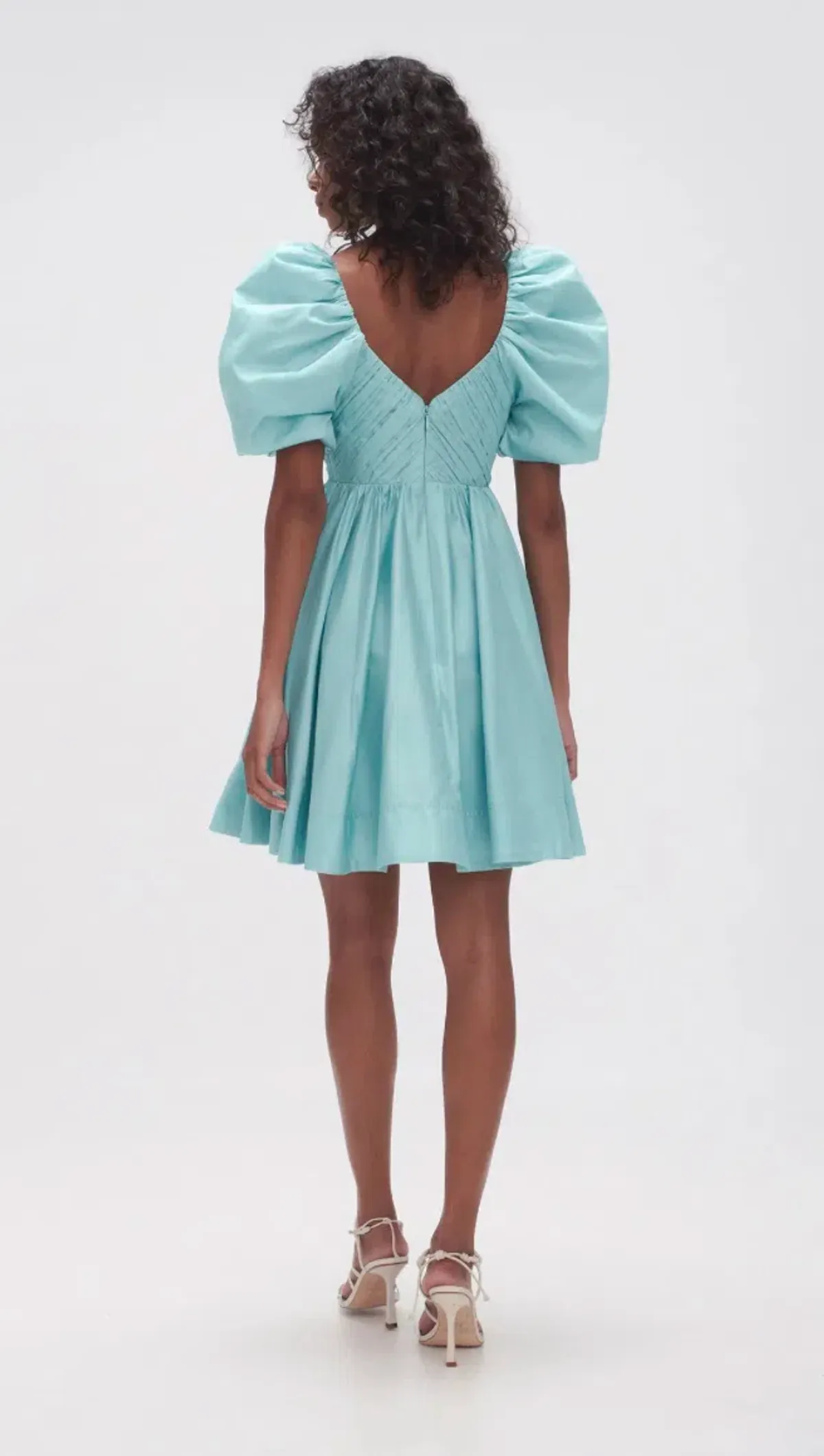 Aje - Gabrielle Plunge Mini Dress Spearmint Blue - Size 6 - Image 2