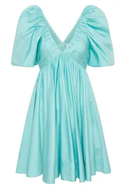 Aje - Gabrielle Plunge Mini Dress Spearmint Blue - Size 6 for rent on The Volte - image 3