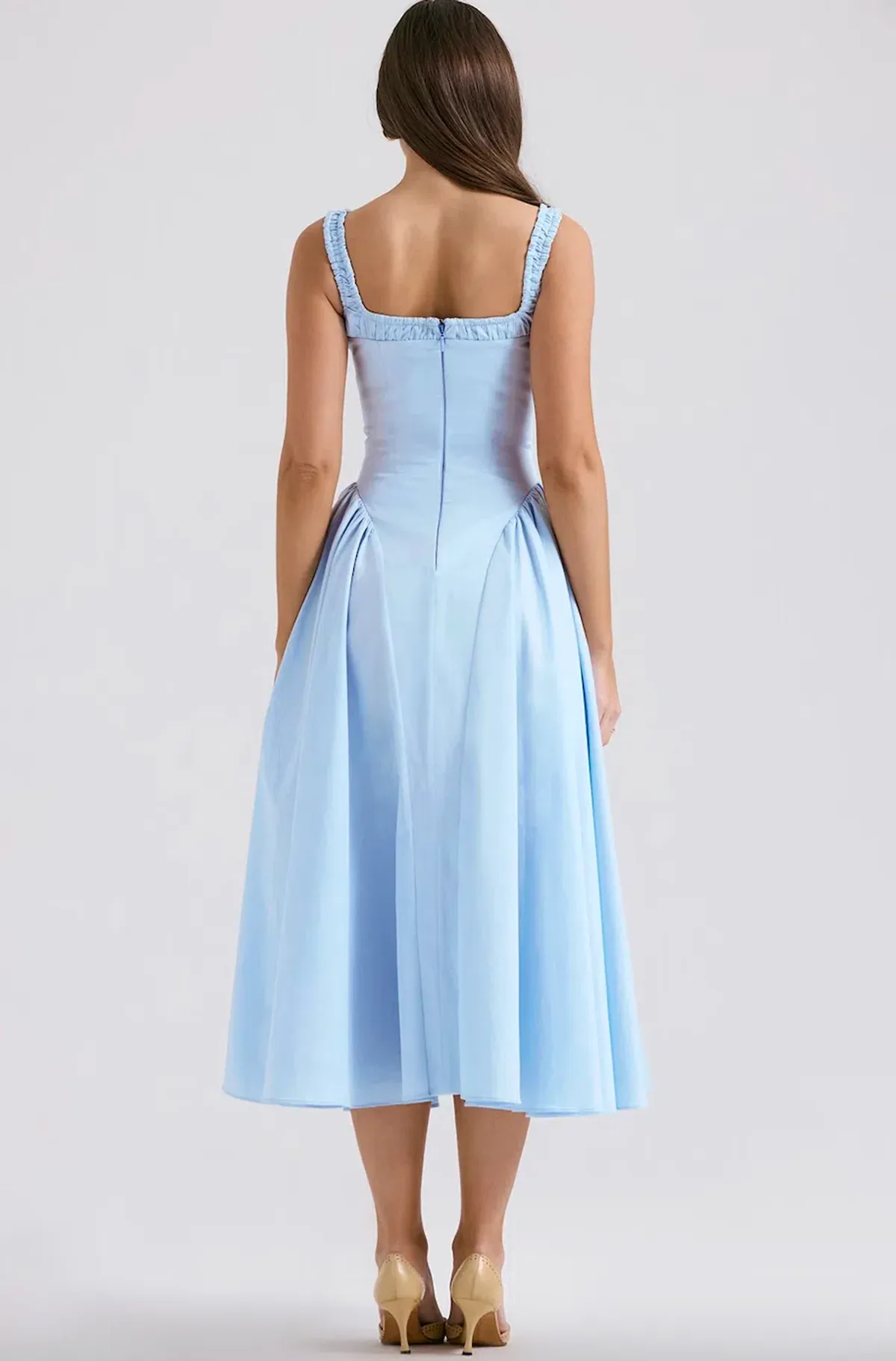 House of CB Italian Azure Cotton Midi Sundress - Image 3