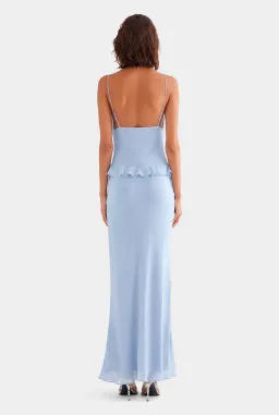 Venroy Silk Bralette Ruffle Maxi Dress Size S for rent on The Volte - image 2