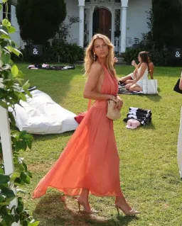 Arcina Ori Serena Maxi Dress in Coral Size Small for rent on The Volte - image 4