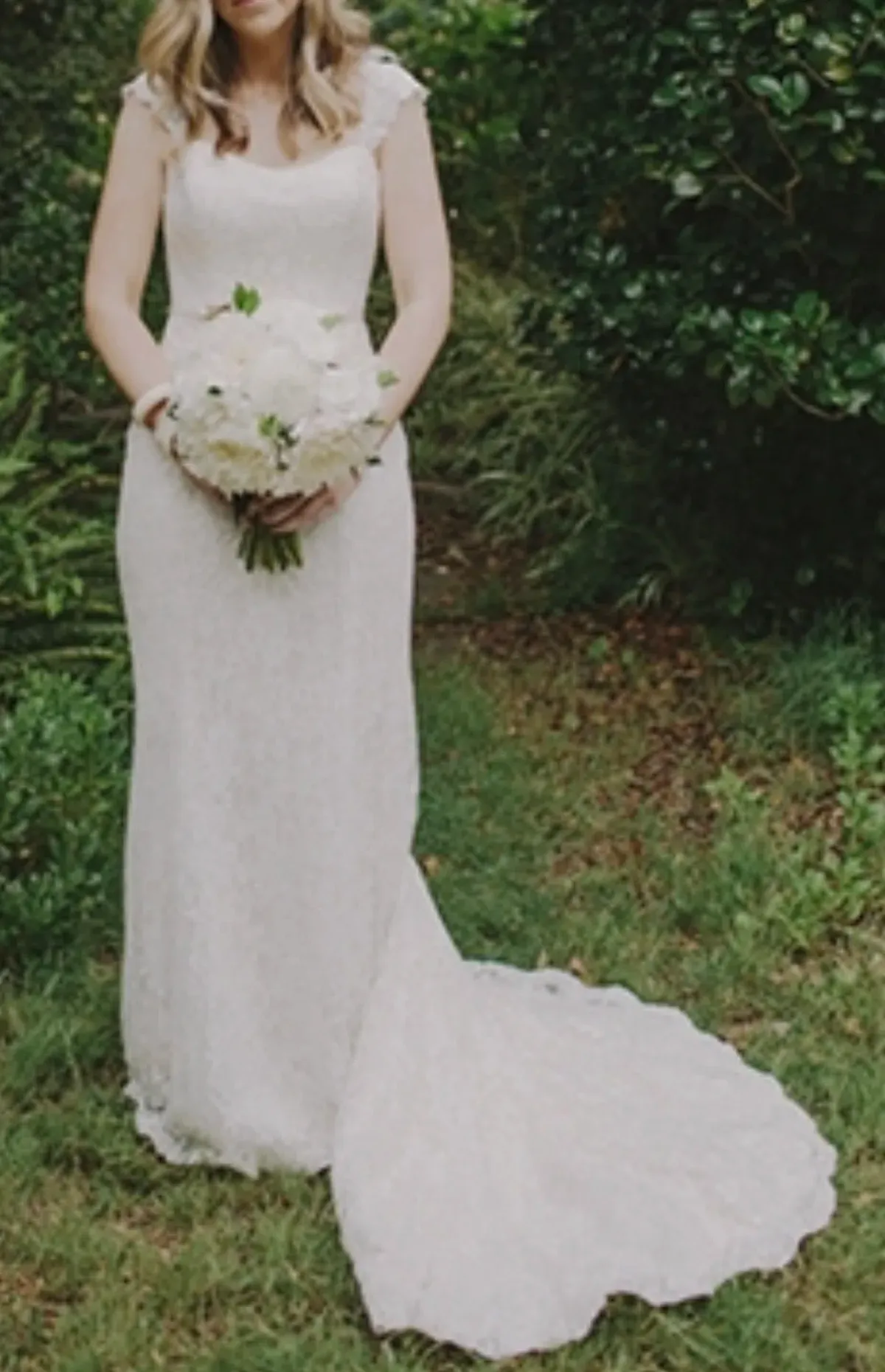 Maggie Sottero “Trinity” Wedding Dress in Champagne, Size 10 - Image 1