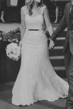 Maggie Sottero “Trinity” Wedding Dress in Champagne, Size 10 for rent on The Volte - image 2