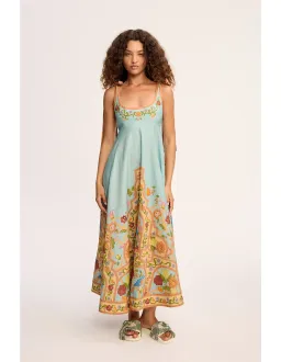 Alemais Mella Ballet Midi Sundress Exclusive in Multi Size 10 for rent on The Volte - image 1