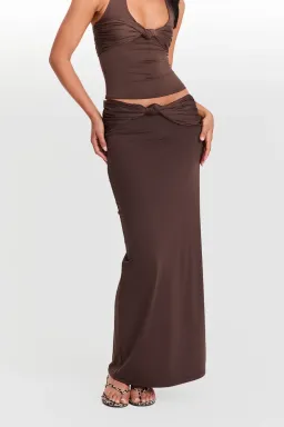 SASHA THERESE MILA SKIRT AND BLAIR TOP SET CHOCOLATE BROWN SIZE AU 8 for rent on The Volte - image 2