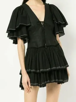 Aje Bennett Mini Dress Black Size 6 for rent on The Volte - image 1