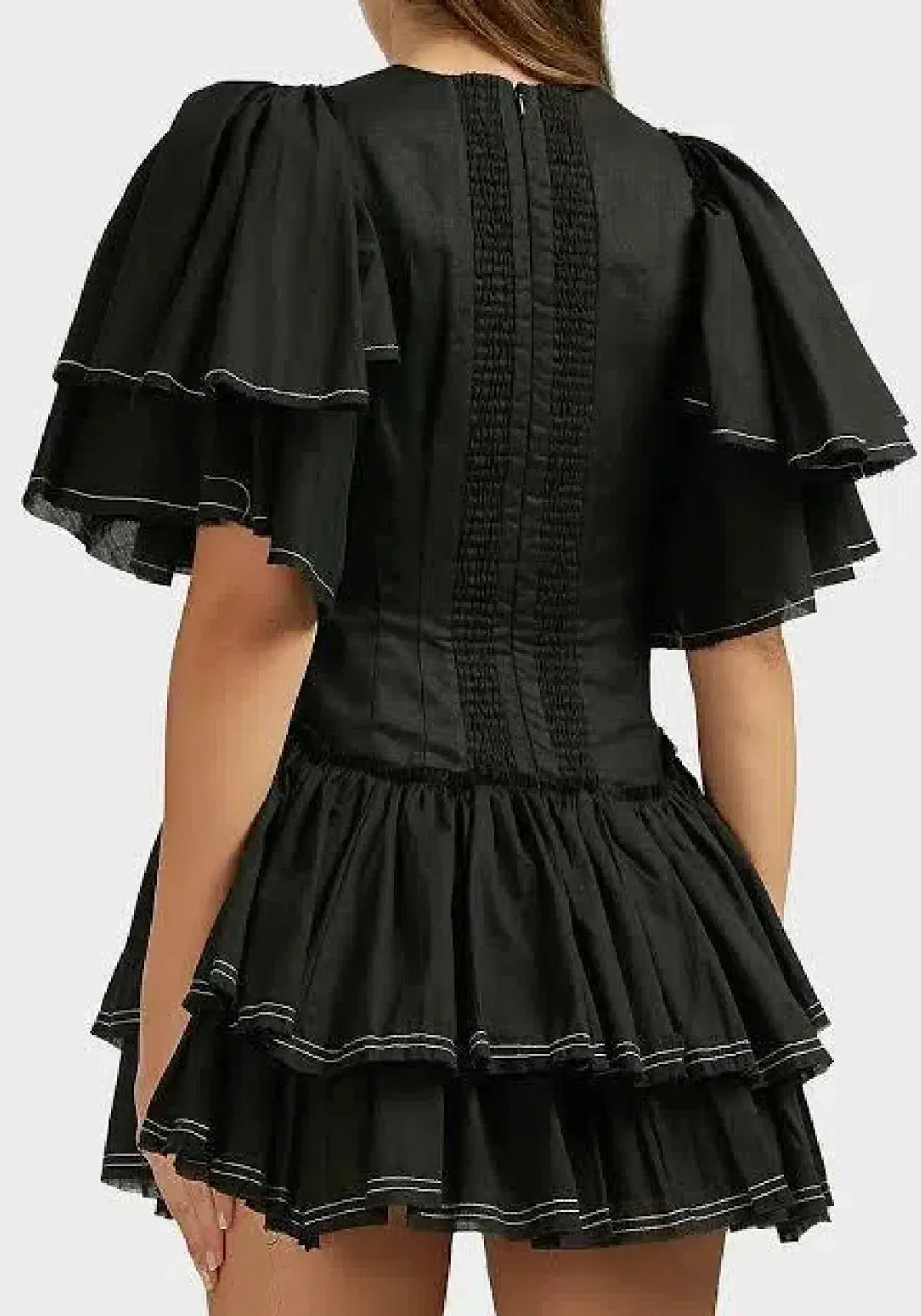 Aje Bennett Mini Dress Black Size 6 - Image 2