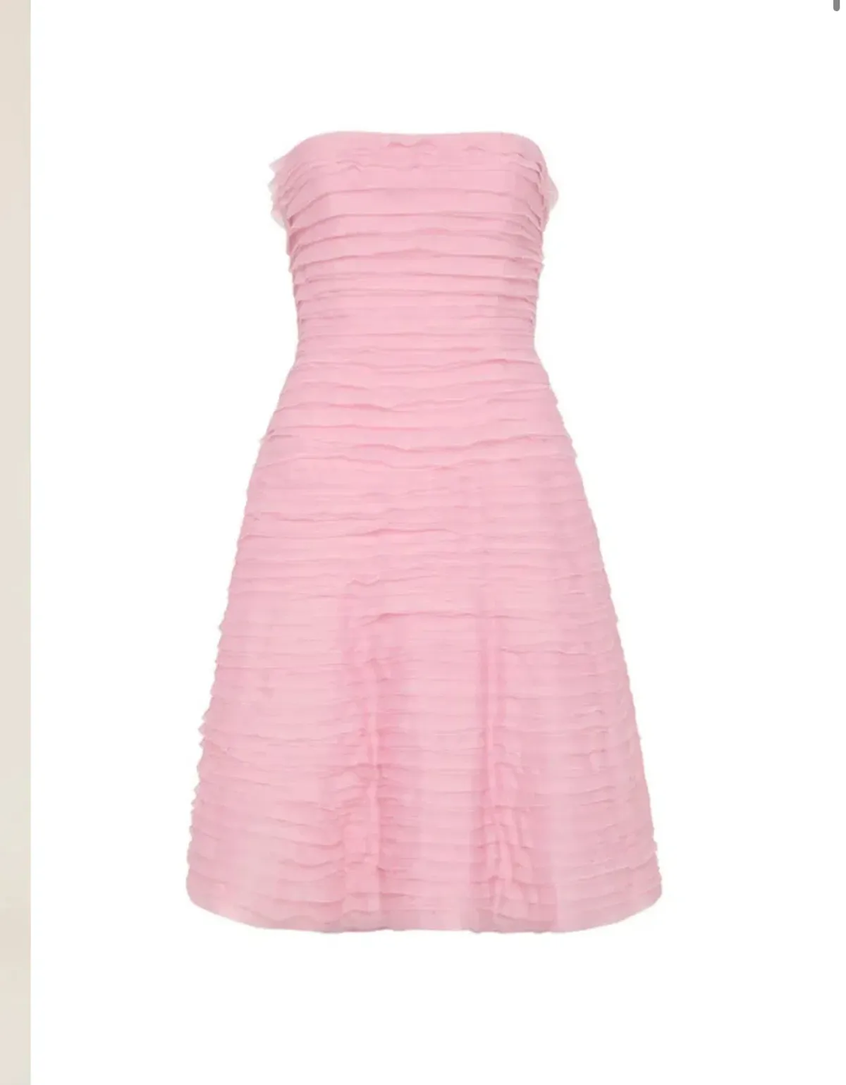 AJE SOUNDSCAPE MINI DRESS IN CHALK PINK SIZE AU 8 - Image 3