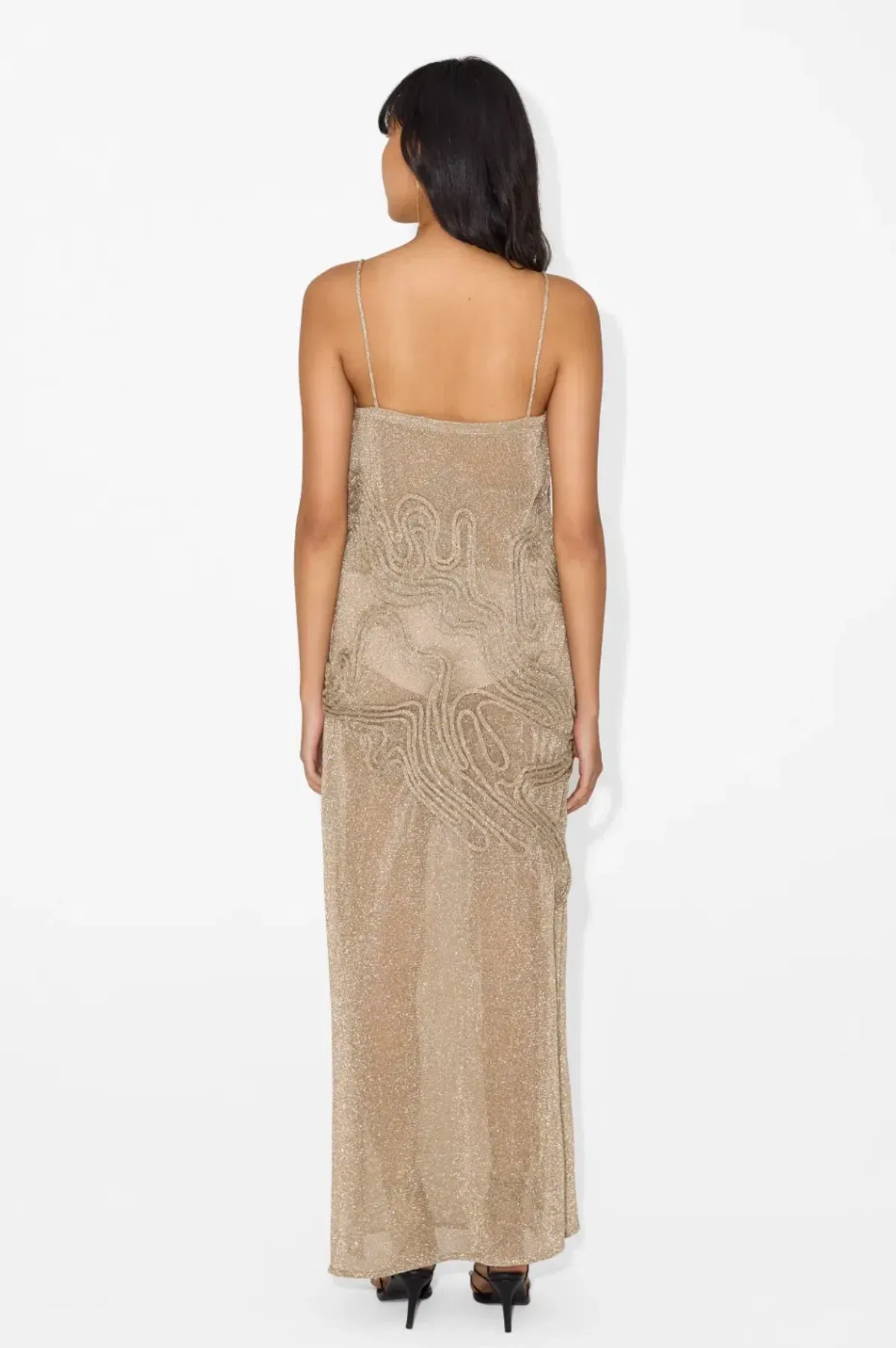 Magali Pascal JACKIE SLIP DRESS - SILVER GOLD size M - Image 4