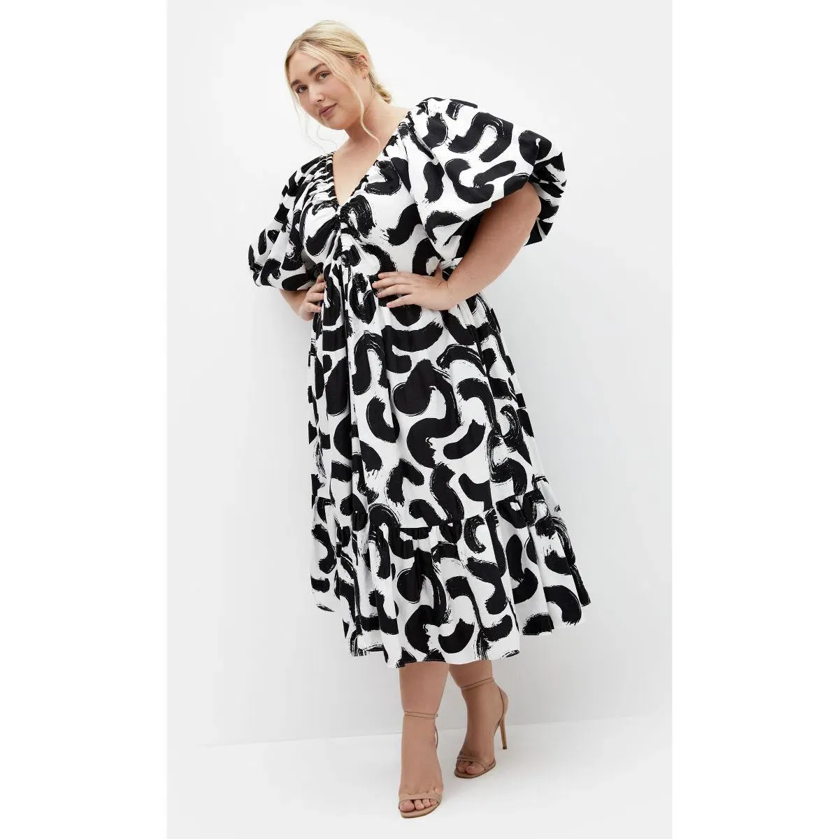 City Chic Jana dress Sz XS Lady Luck Geo print  - Image 1