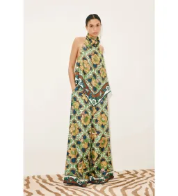 Alemais Liana Silk Top Size AU 6 and Palazzo Pant Size AU 8 Set Multi Print for rent on The Volte - image 1