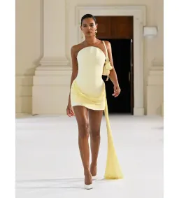 Effie Kats Soraya Mini Dress Lemon Size AU 8 for rent on The Volte - image 1