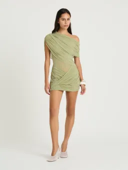 Benni Otto Mini dress pistachio size 6 for rent on The Volte - image 1