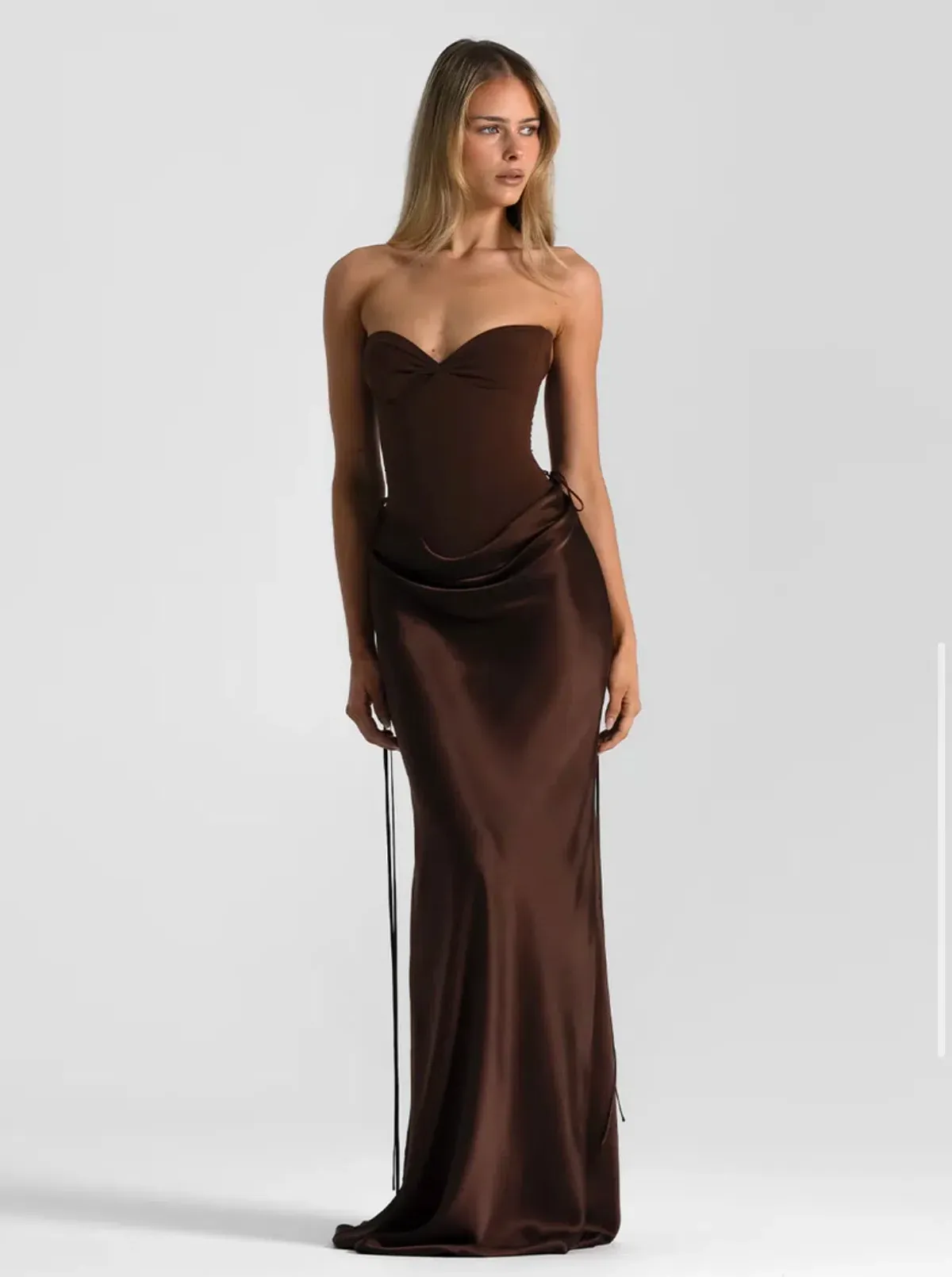 Natalie Rolt Verity Bustier + Evelyn Maxi in Espresso Size0/AU 6 - Image 1