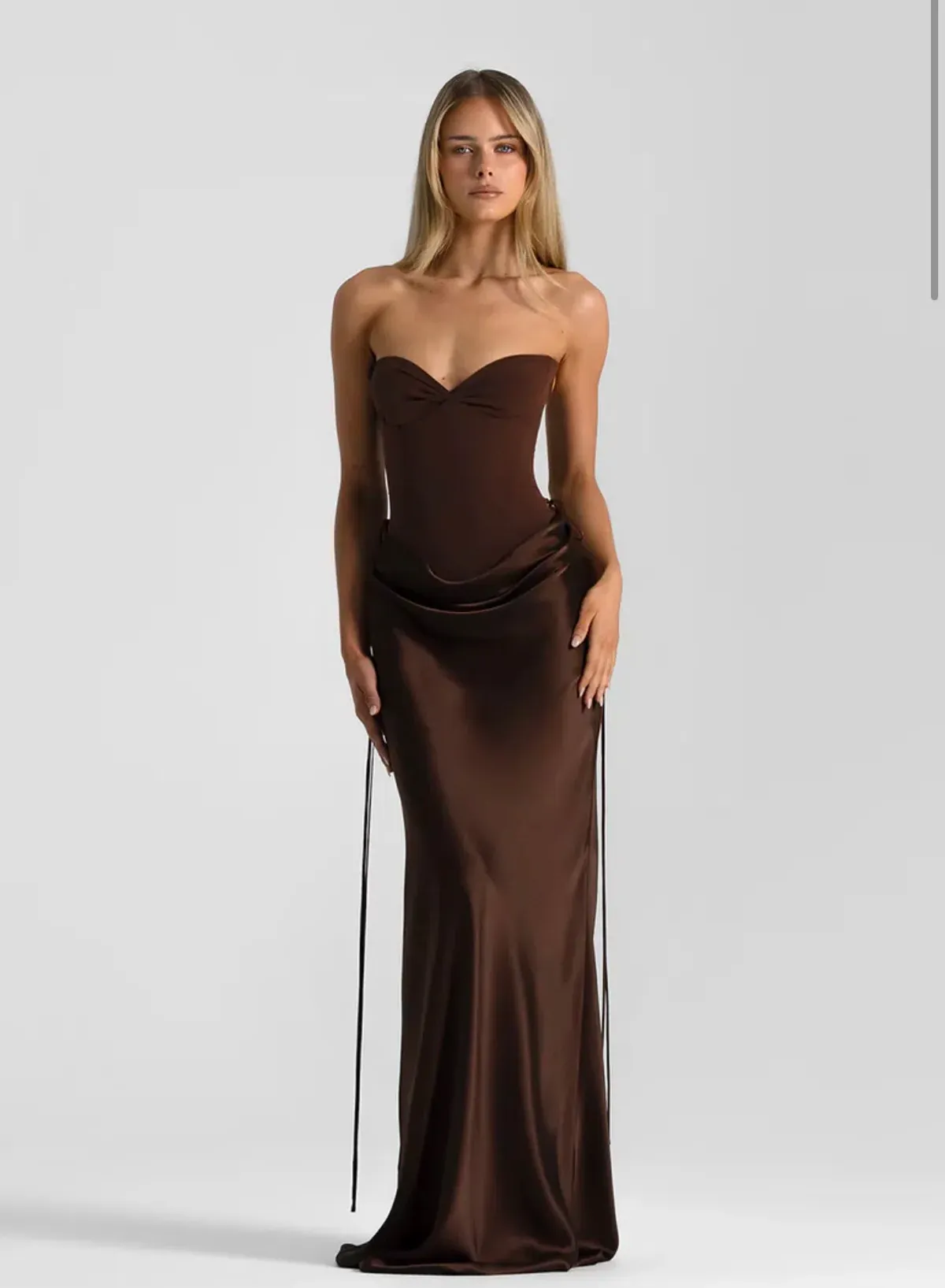Natalie Rolt Verity Bustier + Evelyn Maxi in Espresso Size0/AU 6 - Image 4