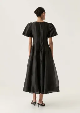 Aje Nova Pleated Midi Dress size 10 Black  for rent on The Volte - image 4