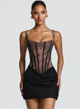Babyboo Cornelia Mini Dress - black lace 6 for rent on The Volte - image 1
