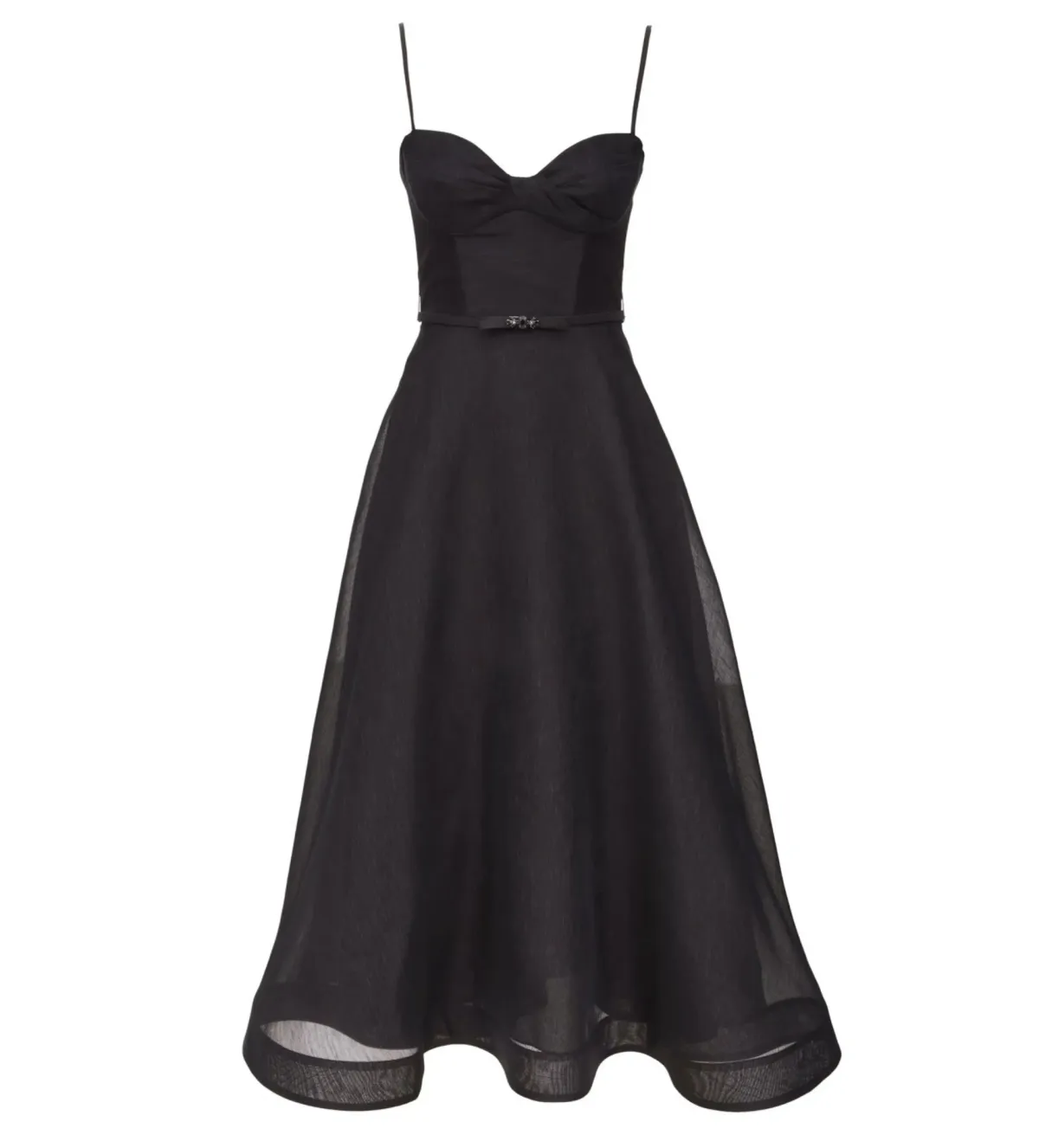 Zimmermann Luna Structured Midi Dress Black Size 2 AU 12 - Image 1