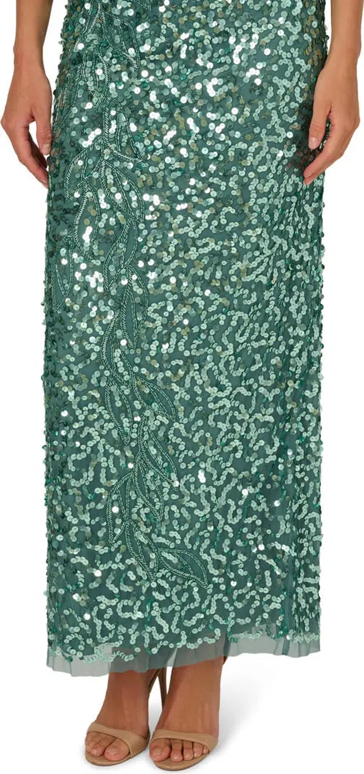 Adrianna Pappell size 18 sequin mesh gown  - Image 4