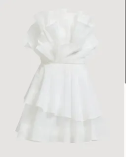 Aje Selestia Mini Dress Ivory White Size 8 for rent on The Volte - image 4