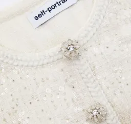 Self-portrait Sequined Bouclé Midi Dress White Size AU8 for rent on The Volte - image 4