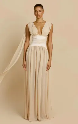 Arcina Ori Ramona Maxi Dress Champagne Size L / AU 12 for rent on The Volte - image 1