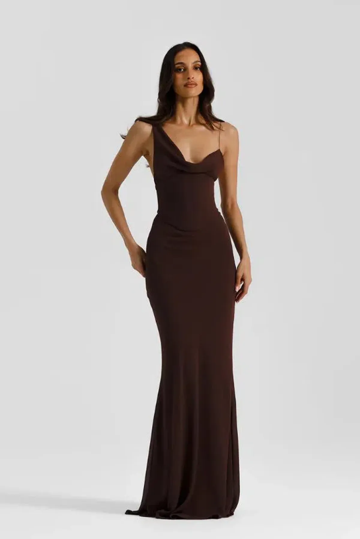 Natalie Rolt Hallie Gown in Espresso Size 6 - Image 1