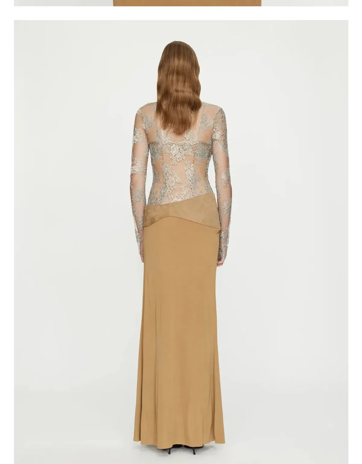 CHRISTOPHER ESBER - Sèpienne Lace Suede Belted Gown - Image 4