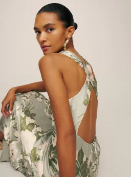 Reformation Anaiis Silk Dress for rent on The Volte - image 2