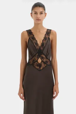 ARIES CUT OUT GOWN | BITTER CHOCOLATE - SIZE 8 for rent on The Volte - image 2