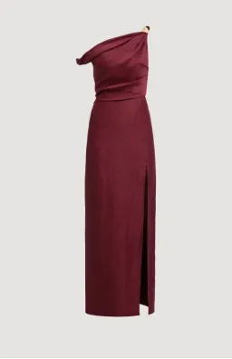 Aje Bridgette Midi Dress | Plum | Size 6 for rent on The Volte - image 4
