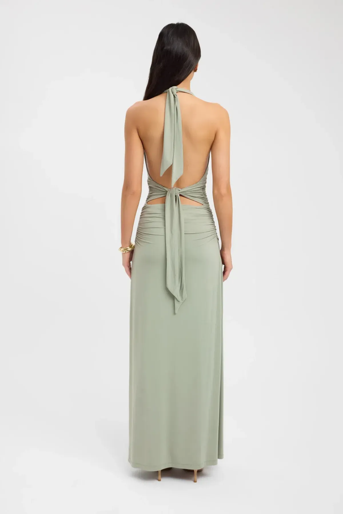 Kookaï leni maxi dress sage size 10 - Image 4