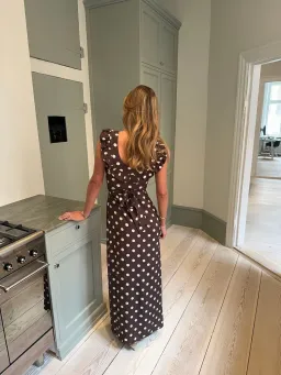 Design by Si luna dress in polka dots brown and yellow size M/L for rent on The Volte - image 4