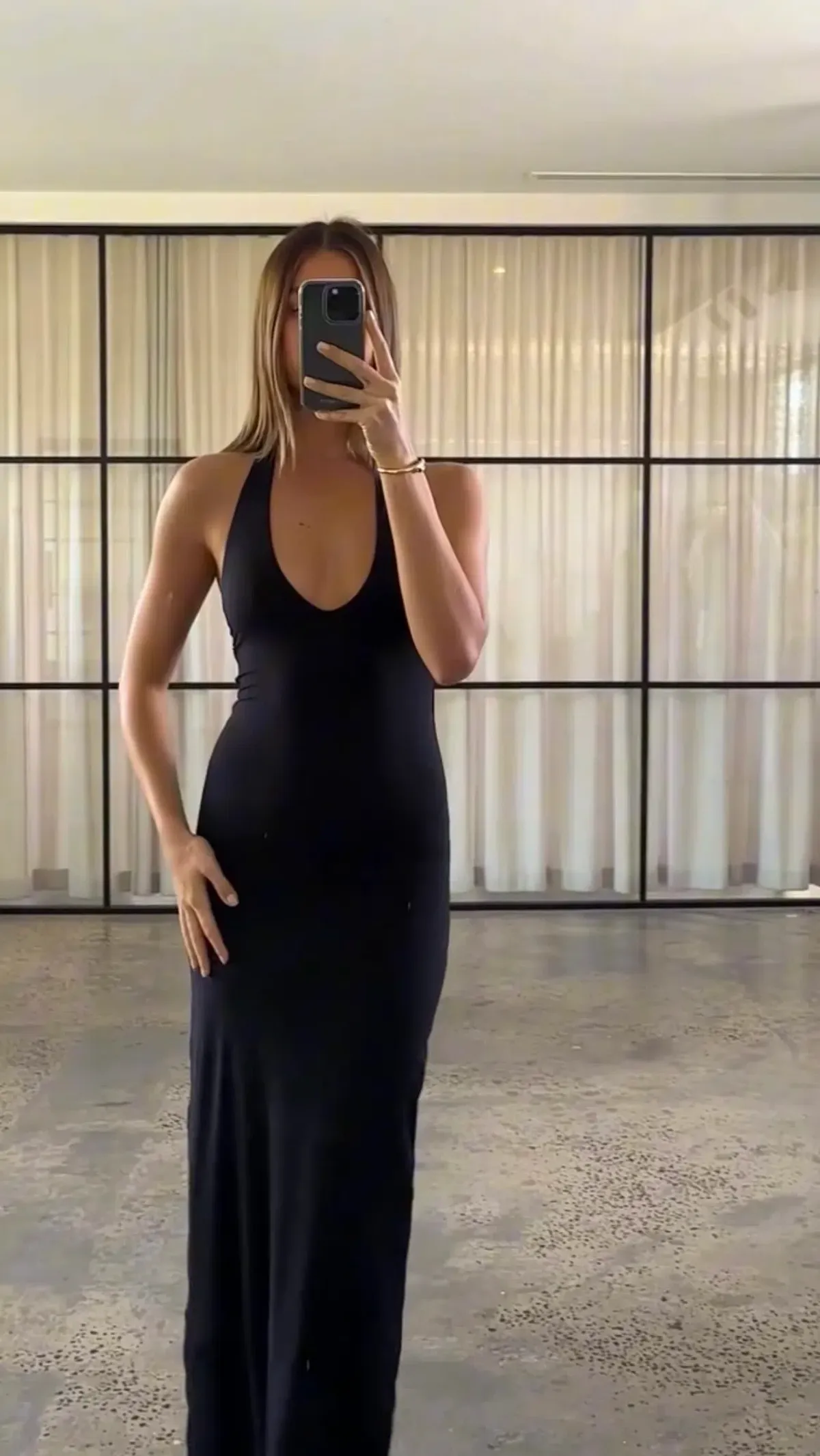 Kookaï Stella halter maxi dress in black size 10 - Image 1