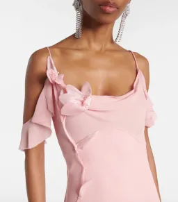 Self-Portrait Georgette Flower Maxi Dress Size 12 for rent on The Volte - image 2