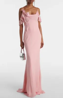 Self-Portrait Georgette Flower Maxi Dress Size 12 for rent on The Volte - image 1