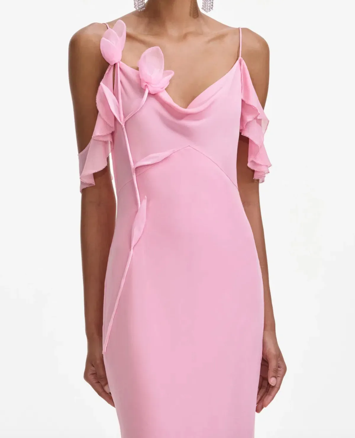 Self-Portrait Georgette Flower Maxi Dress Size 12 - Image 6