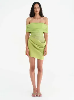 Benni Nico Off Shoulder Dress Apple for rent on The Volte - image 1