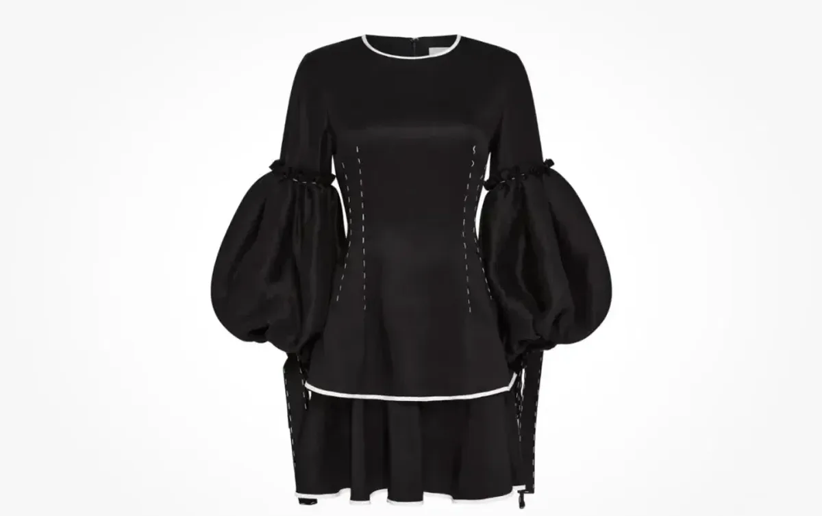 Aje Gracious Tiered Mini Dress Black size 8 - Image 3