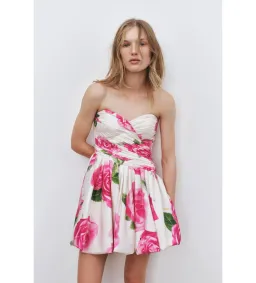 Aje Olea Bubble Hem Mini Dress Soft Rose Light Size AU 10 for rent on The Volte - image 2