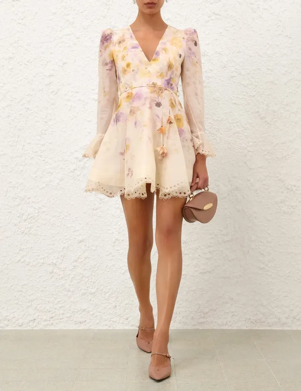 Zimmermann Memento Embroidered Mini Dress in Pansy Floral | Size 1 AU 10 - Image 5