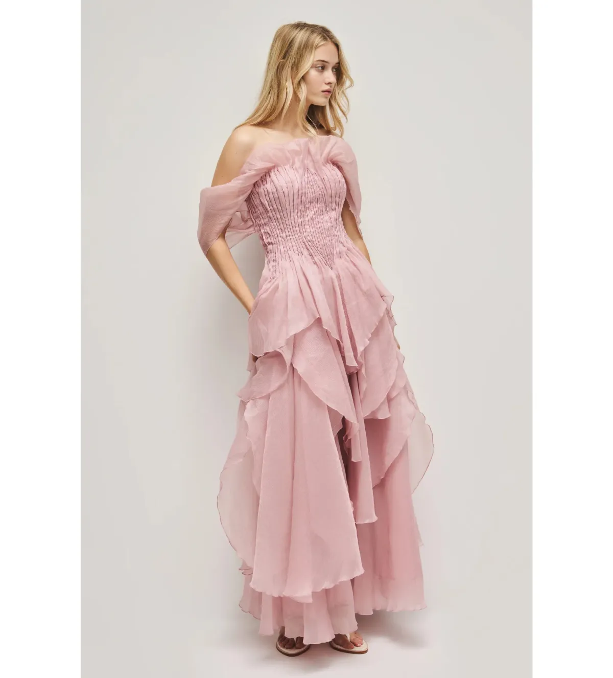 Aje Nisha Gown in Fawn Pink Size AU6 - Image 2