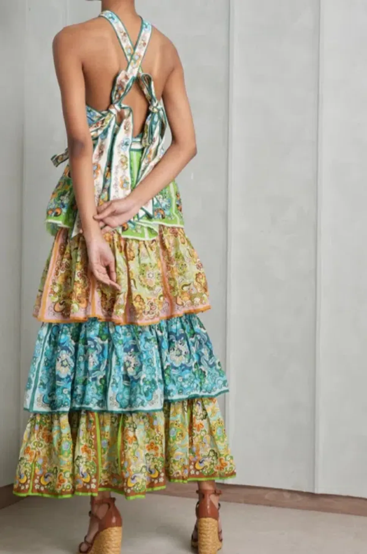 Alemais - Dreamer Halter Tier Dress In Multi - Image 3