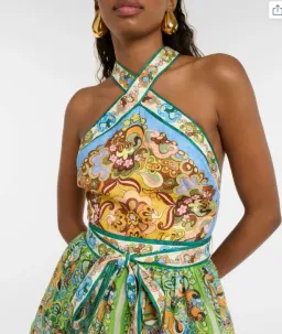 Alemais - Dreamer Halter Tier Dress In Multi for rent on The Volte - image 2